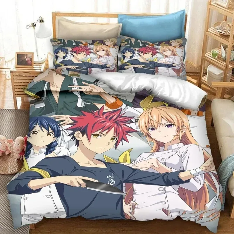 3d Anime Food Wars! Shokugeki no Soma Bedding Set Duvet Cover Bedroom Comforter Twin King _Size Quilt Home Textiles
