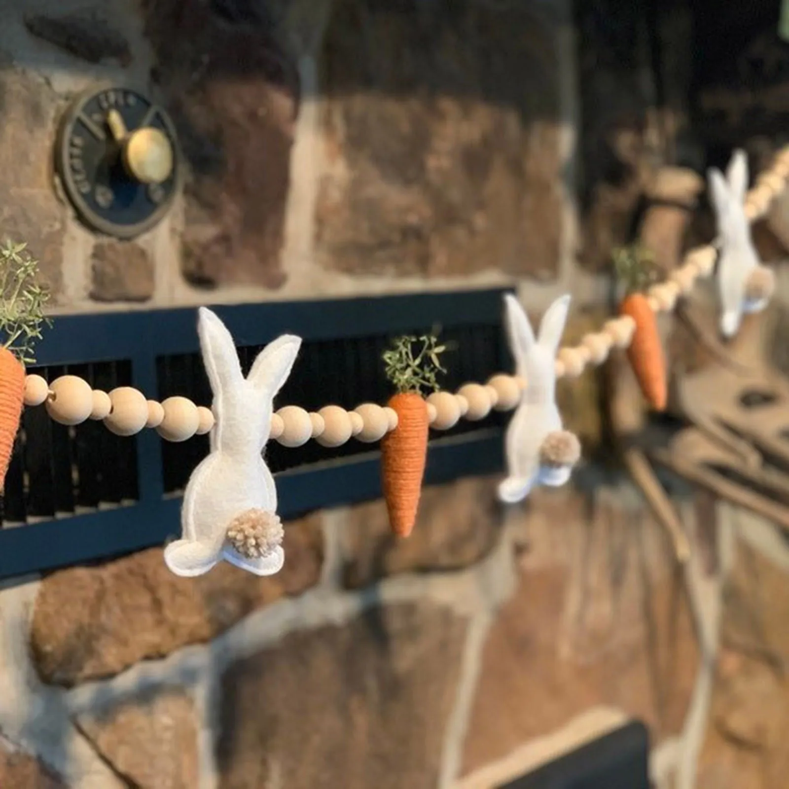 

Easter Garland Felt 2022 Easter Bunny Carrot Garland Decoration Bunny Decor Easter Home Decor Accessories Easter Gifts