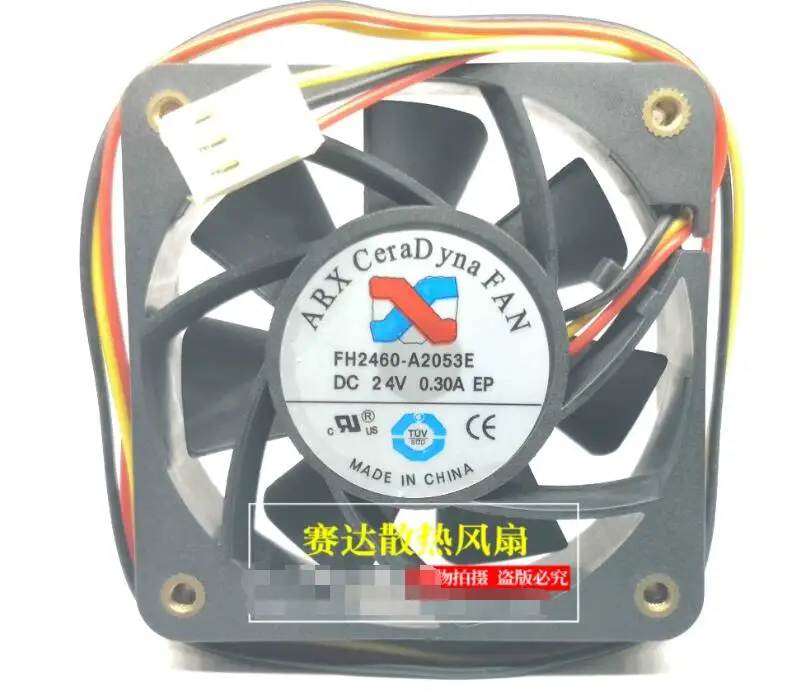 

ARX FH2460-A2053E DC 24V 0.3A 60x60x25mm 3-Wire Server Cooling Fan