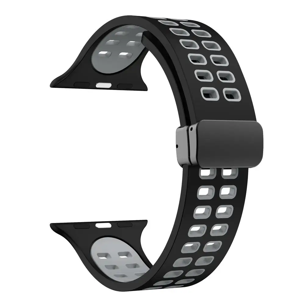 

Strap For Apple Watch band 44mm 45mm 49mm 41mm 40mm 38mm 45 mm Magnetic buckle Silicone Bracelet iWatch series 7 3 6 se 8 ultra