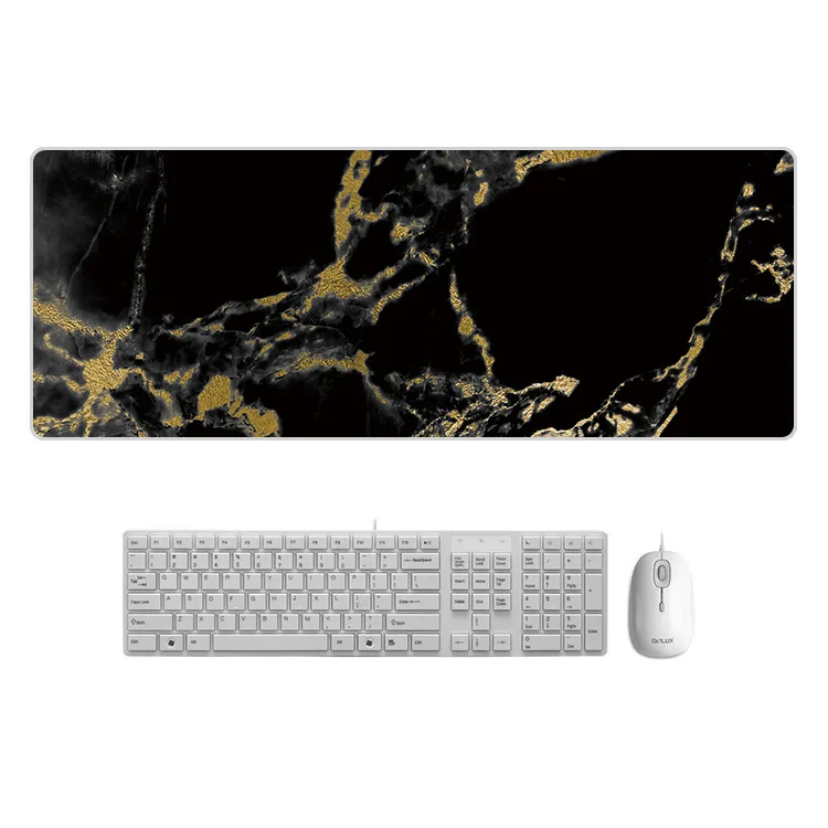 800x300x3mm Large Marble Desk Pad Mouse Pad Chill Gamer Leather kawaii Desk Mat Computer Keyboard Table Decoration Cover