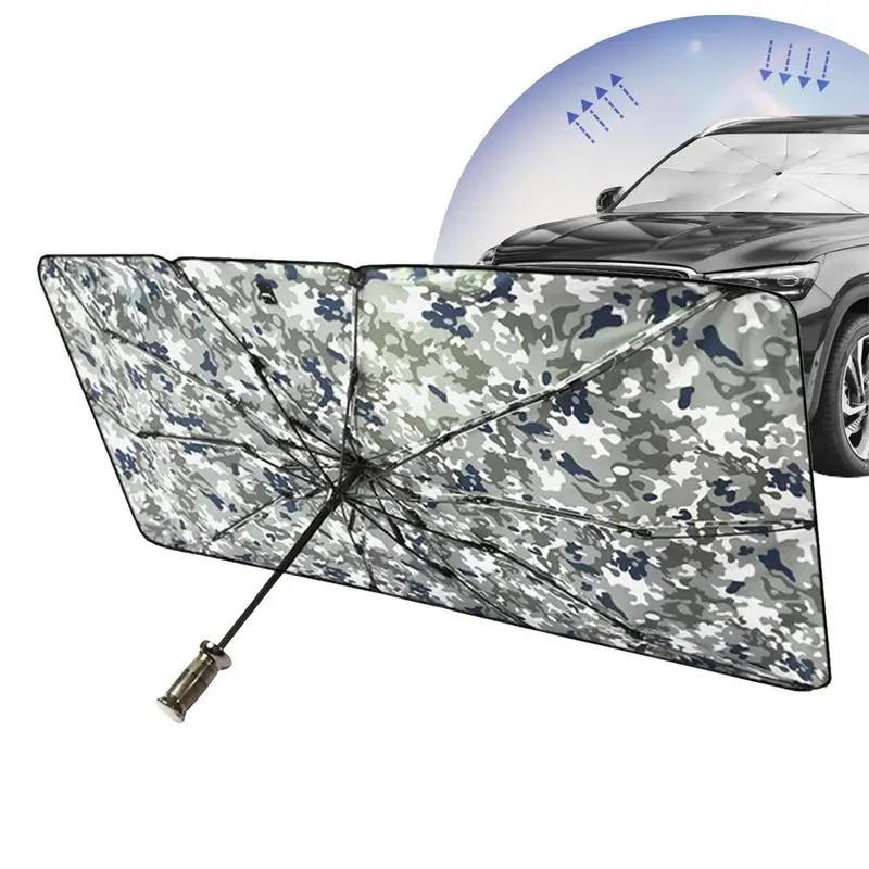 

Автомобильный солнцезащитный зонт для лобового стекла автомобиля солнцезащитные оттенки изоляция и охлаждение складной дизайн для авто SUV