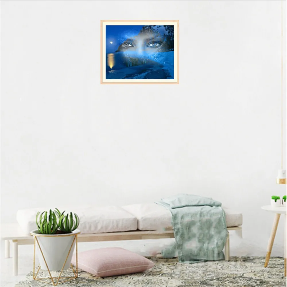 

5D Diamond Painting Embroidery Eyes Sea Scenery Round Full Diamonds DIY Resin Craft Mosaic Cross Stitch Rhinestones Home Decor