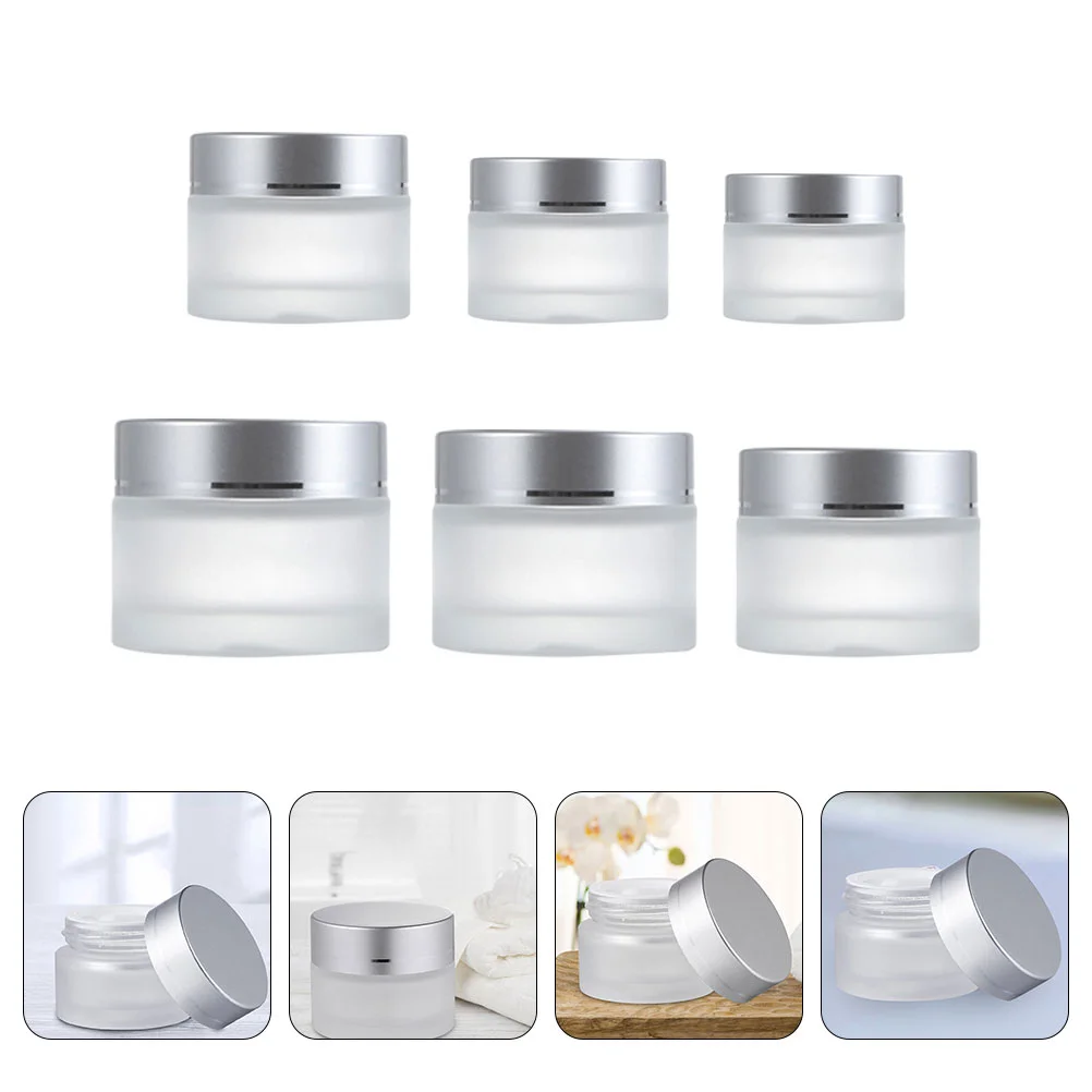 

6Pcs Creative Dispensers Cosmetics Sample Holding Jars Refillable Glass Bottles