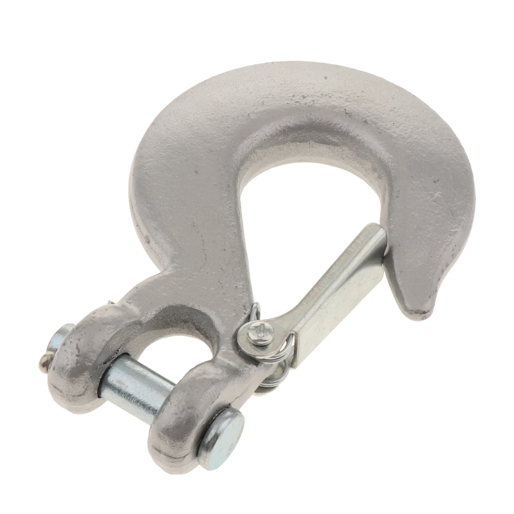 

Grade 80 Drop Forged Alloy Steel Clevis Sling Hook with Latch, Painted Finish, 3/8 Inch , 12000 lbs Working Load Limit