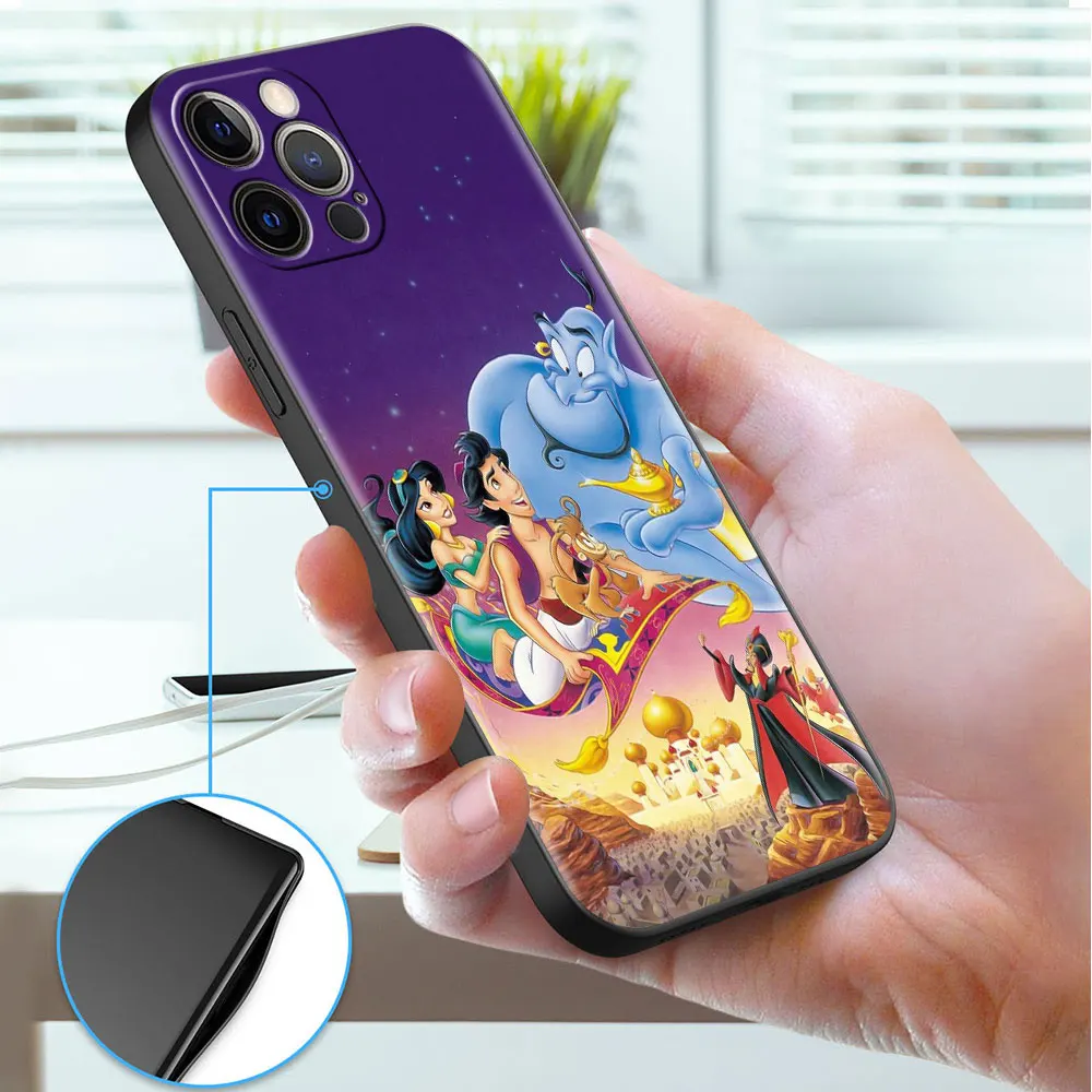 Волшебный Aladdin чехол Disnry для iPhone 13 12 Mini 11 Pro 7 8 6 6S Plus XR X XS Max SE 2022 силиконовый мягкий