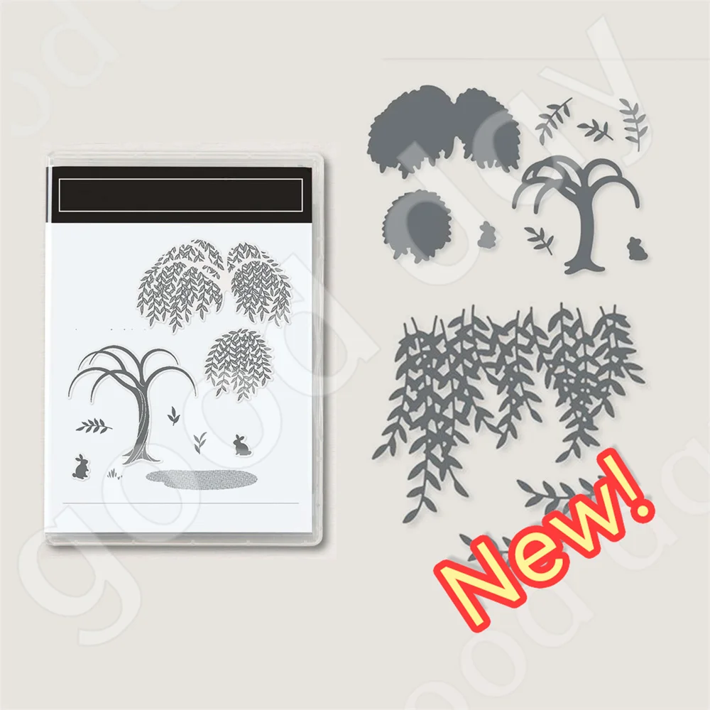 

New Metal Cutting Dies Silicone Stamps Scrapbooking Album Paper Card DIY Embossing Craft Supplies River Willow Molds Hot Sale
