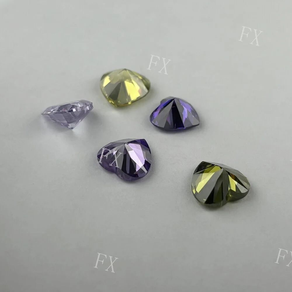 10 шт. 3x3 ~ 15x15 мм AAAAA в форме сердца белый зеленый аквамарин синий оранжевый розовый