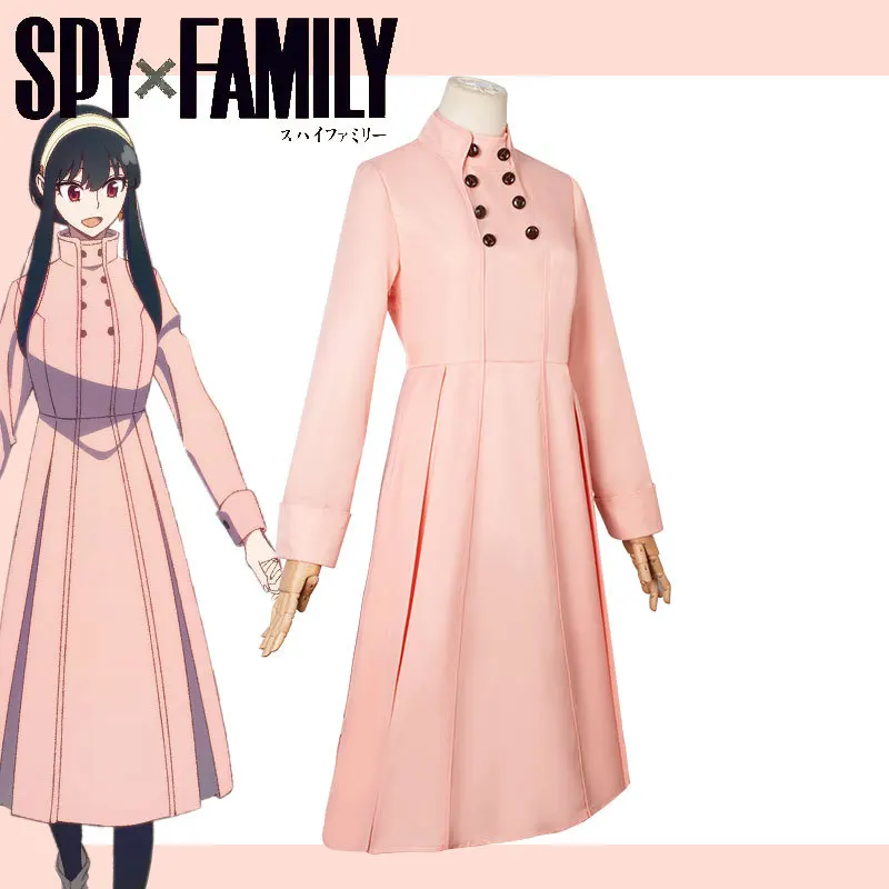 

Yor Forger Cosplay Adult Kids Childrens Girls Costume Anime Spy Family Pink Dress Suit Outfit Uniform