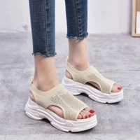 mesh breathable womens sandals summer 2 36in thick bottom casual shoes female open toe lady beach sandals women shoes