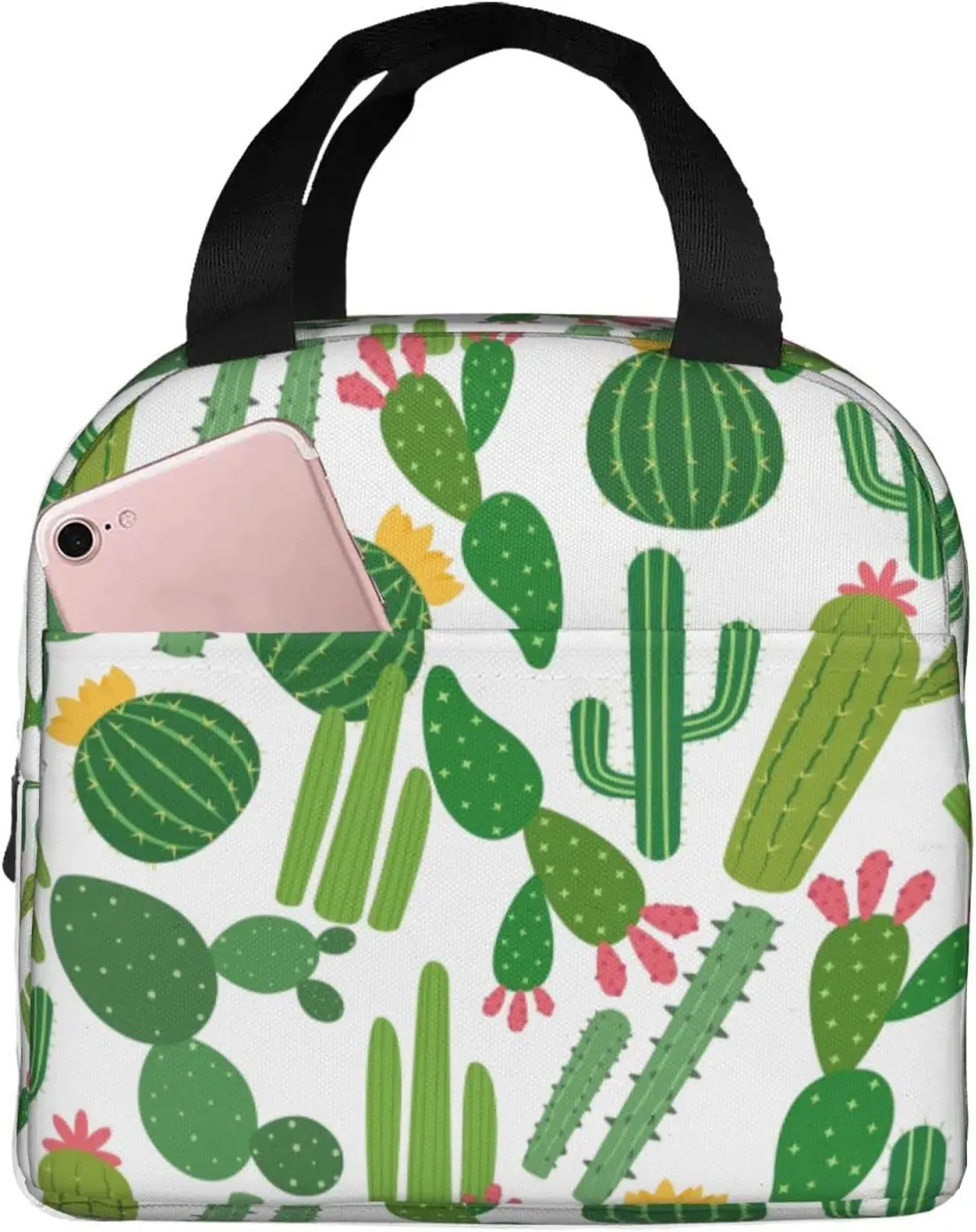 

Insulated Lunch Bag Cactus Plant Lunch Box Reusable Waterproof Lunch Tote Bag for School Work College Outdoor Travel Picnic