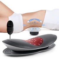 smart electric waist massager lumbar traction device inflated back stretcher vibration massage heating sciatica pain relief