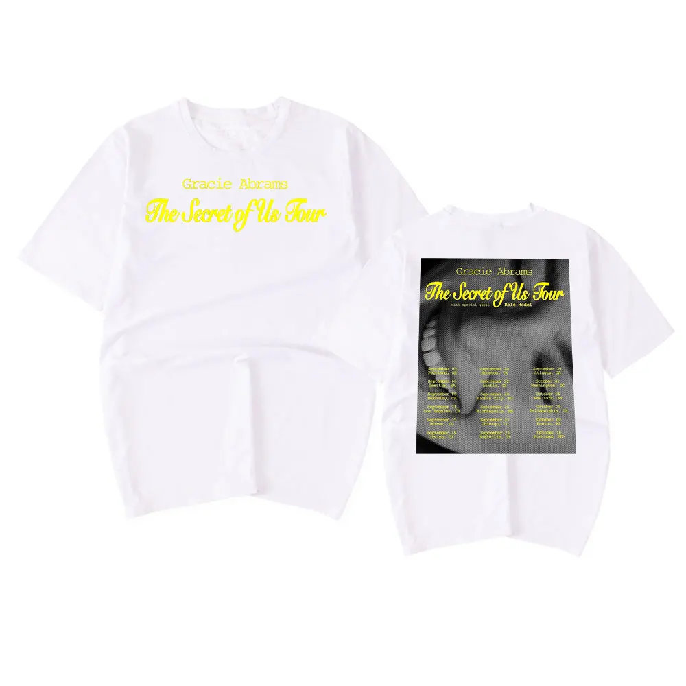 Футболка Gracie Abrams The Secret of Us Tour 2024 Повседневная модная футболка унисекс с короткими