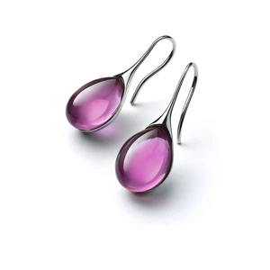 Alloy drop-shaped geometric ear hooks without pierced earrings jewelry women