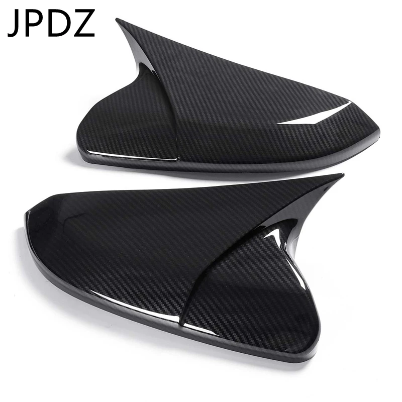 

For Honda For Civic 10Th 2016 2017 2018 Horn Shape Abs Carbon Fiber Style Rear View Side Mirror Cover Rearview Caps