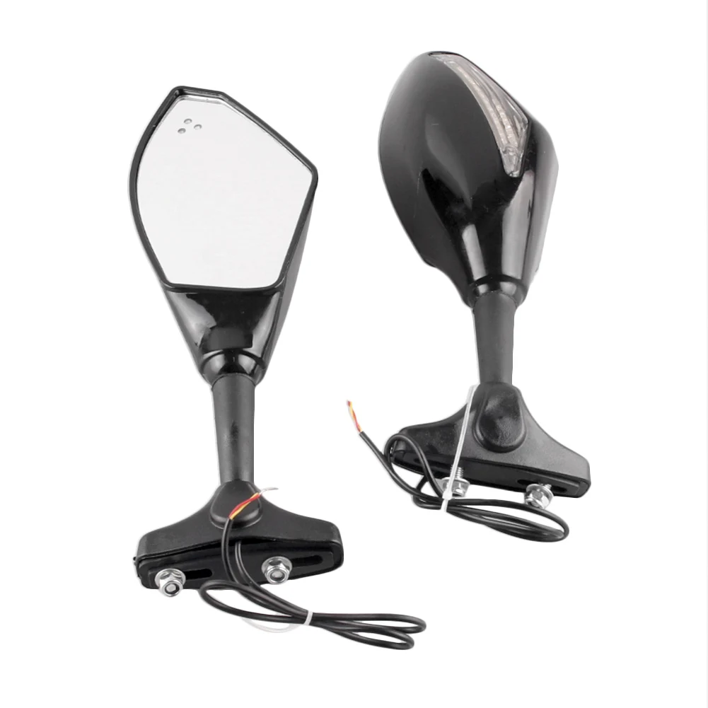 

LED Lamp Indicator Rear View Side Rearview Wing Mirrors For Honda Suzuki Yamaha Kawasaki Ducati Etc Models All Street Bikes