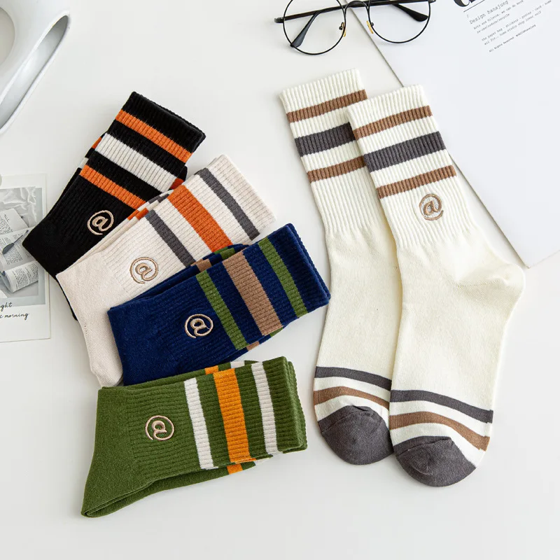 

Горячая Распродажа 2022 носки с вышивкой в виде букв в стиле Харадзюку для женщин и мужчин средней длины в стиле хип-хоп для скейтборда для ули...