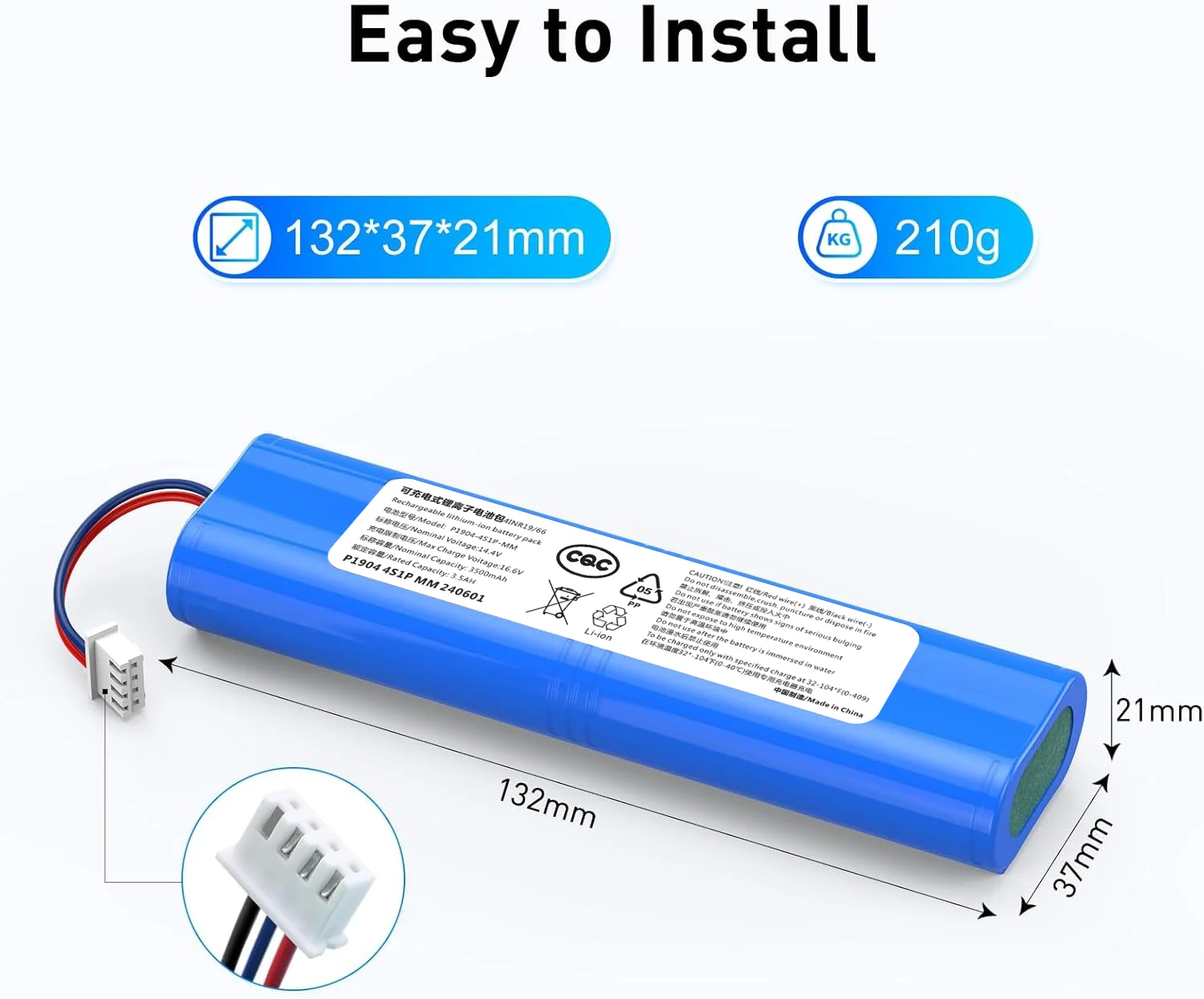 Фото Для Ecovacs Deebot Ozmo 900 901 905 920 930 937 N8 N8 Pro Li-ION 14,4 В робот-пылесос Сменный аккумулятор №4