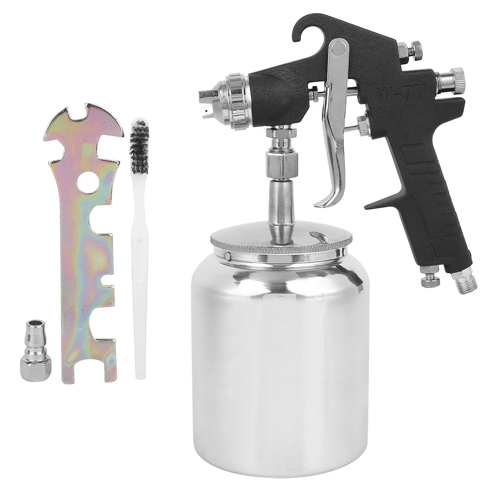 

Paint Sprayer Pneumatic Airbrush Black 2.5mm + Lower High Atomization Spray Can for Automotive Paint Paint