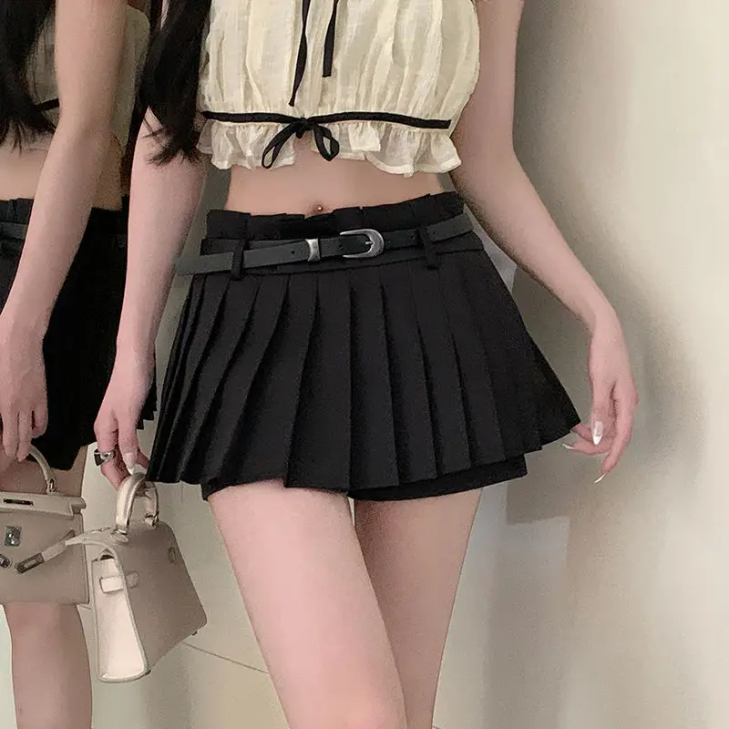 

Plaid Sexy Mini Skirts Japanese Style Women Schoolgirl Cosplay Cheerleader Nightclub Party Super Mini Pleated Cute Ladies