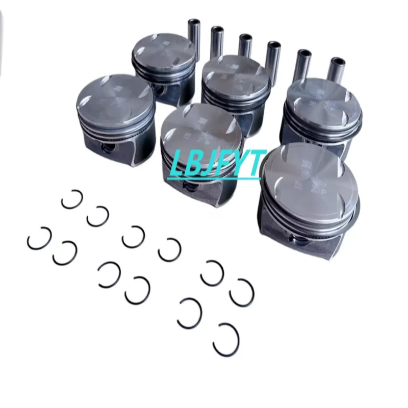 6 шт. поршни и кольца STD Φ 22 мм для Mercedes-Benz GLK350 W203 W204 3.5L C350 CLC350 CLK350 CLS350 R350 S350 ML350 E350