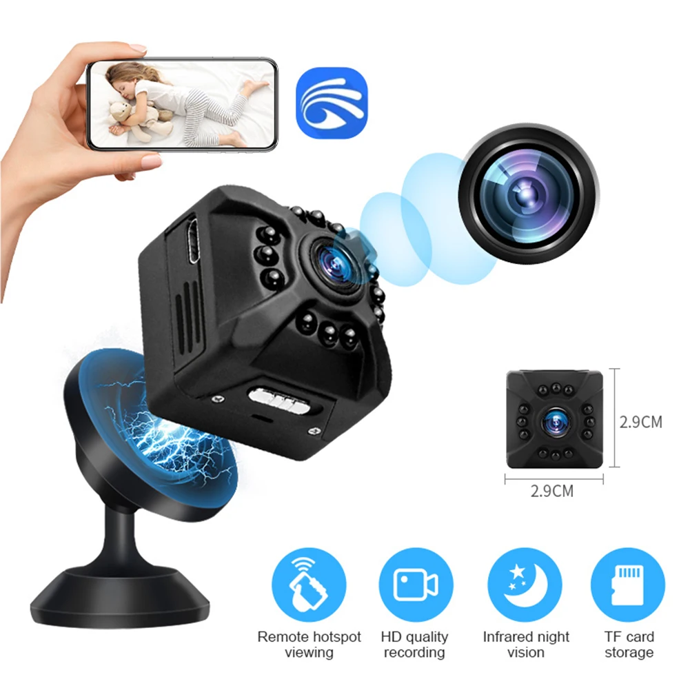 

1MP Wireless Indoor Camera Infrared Night Vision HD 1080P Surveillance Camera Rechargeable App Remote Monitoring for Office Home