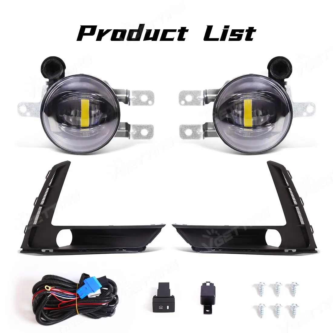 Автомобильная передняя противотуманная фара в сборе для Honda CR-V CRV 2023 2024, светодиодная противотуманная фара, белая с крышкой, реле, жгут проводов, аксессуары для фар