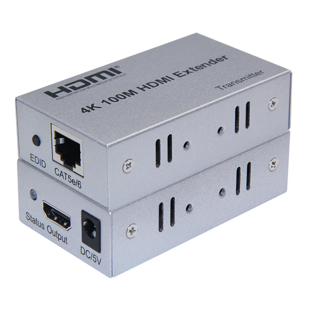

4K 100M HDMI Extender Over Cat5e/6 Ethernet Cable HDMI to rj45 Extension Video Audio Transmitter converter for PS4 Laptop PC TV