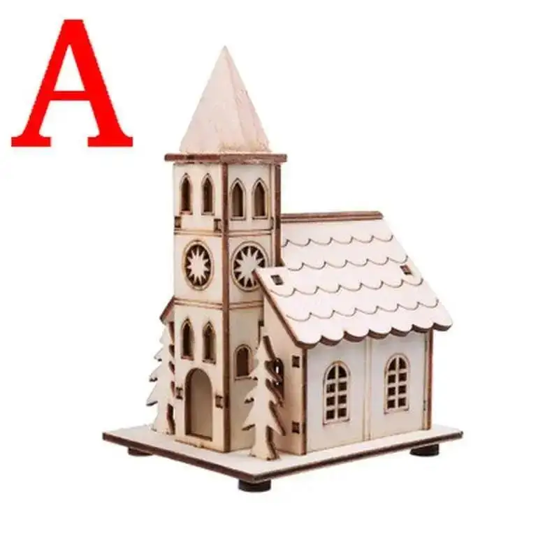 

Деревянный светодиодный светильник-домик