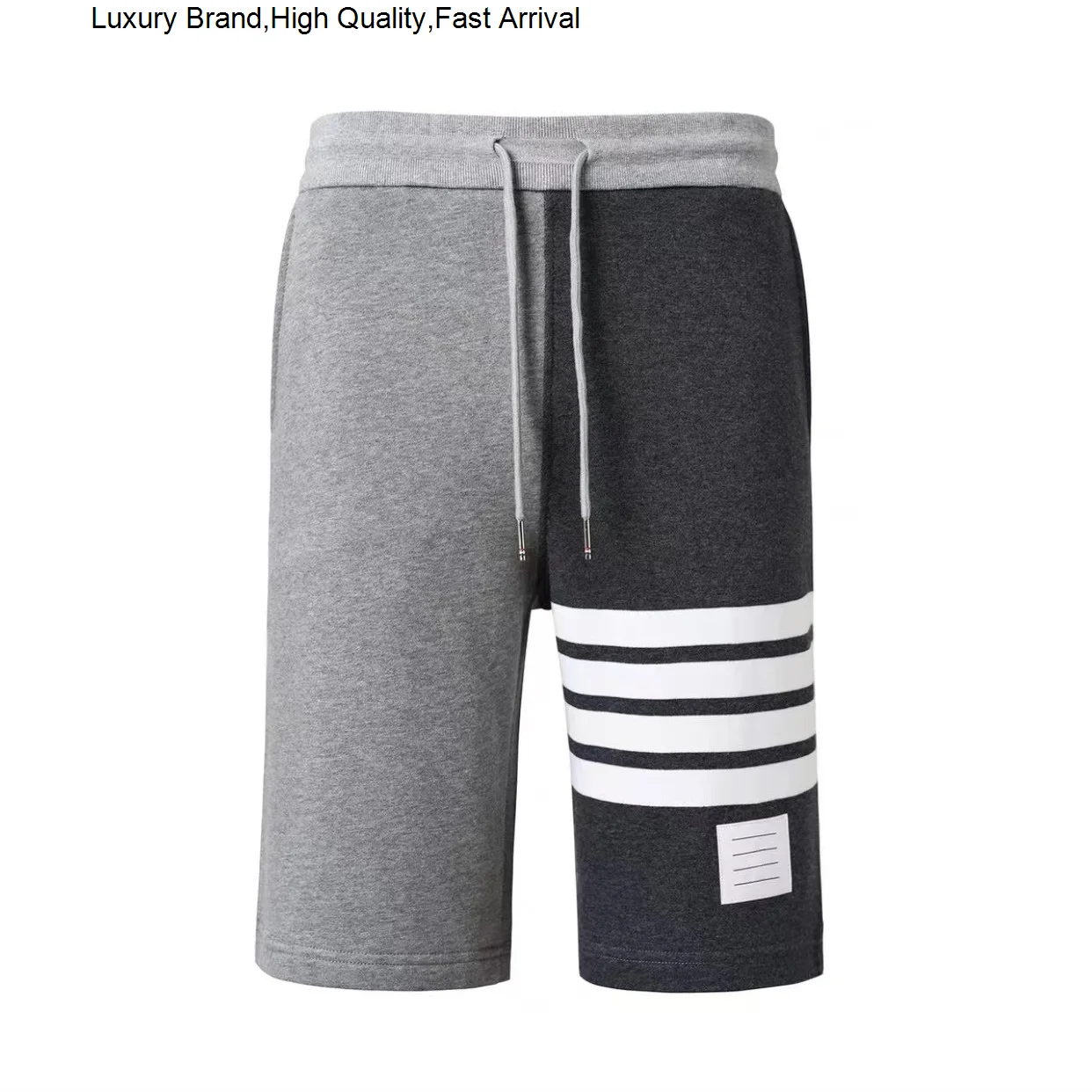 

Korea New Fashion Brand Casual Couple Stripes Cotton Luxurious Sports Pants Original Splicing Design Famous Track Shorts