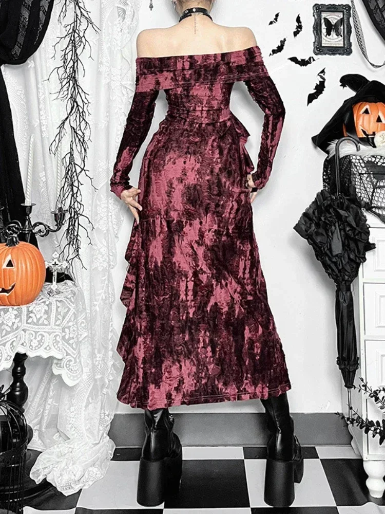 Новинка 2024 года эстетическое готическое вечернее платье в стиле ретро женское