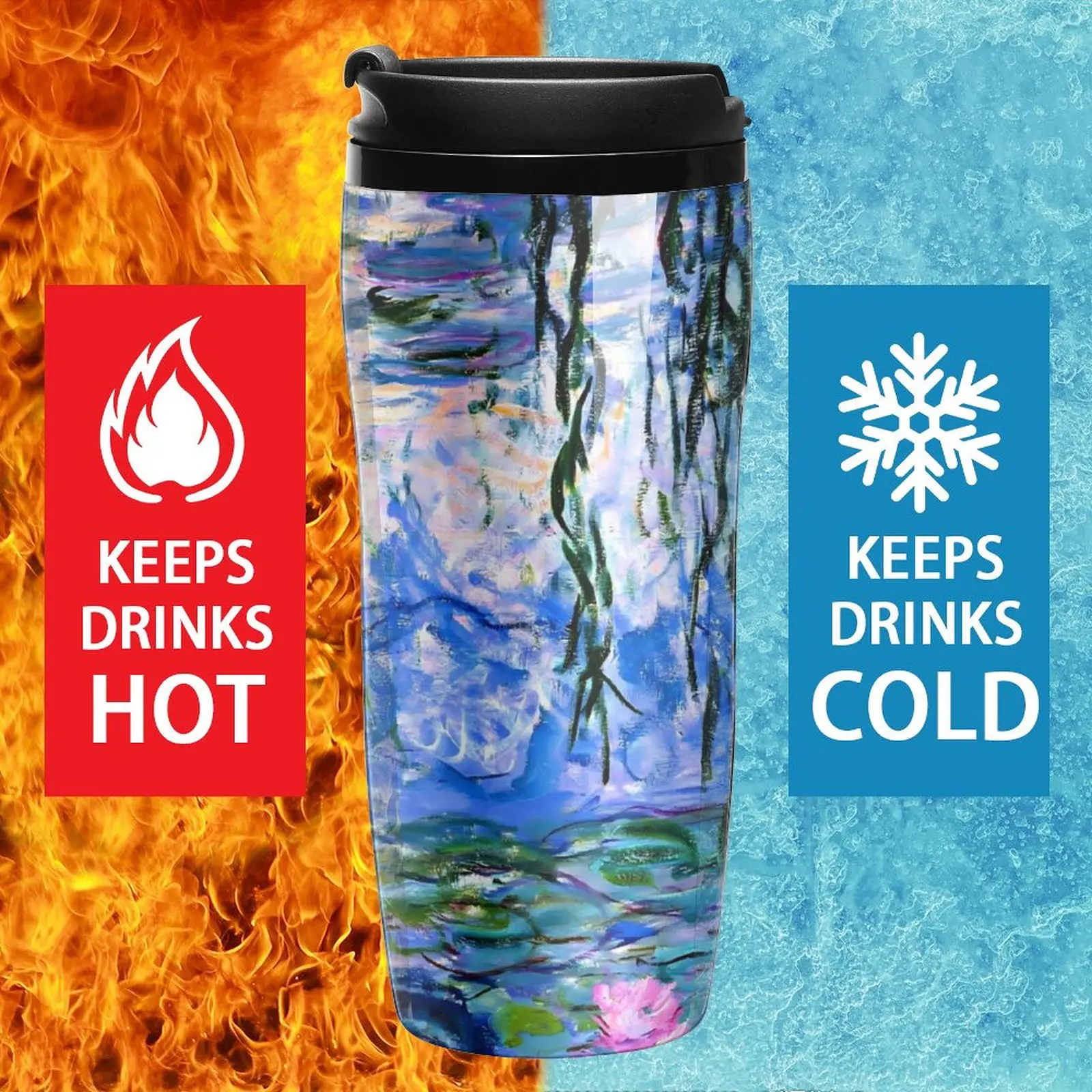 Кофейная кружка Van Gogh для выхода на воду лилии с принтом сохранение тепла