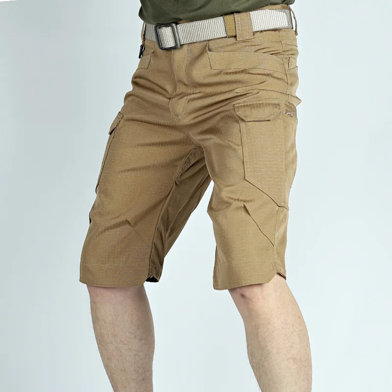 

IX7 Military Waterproof Style Army Fan Tactical Shorts Multi Pocket Cargo Shorts Summer Outdoor Training Hiking 5 Point Shorts