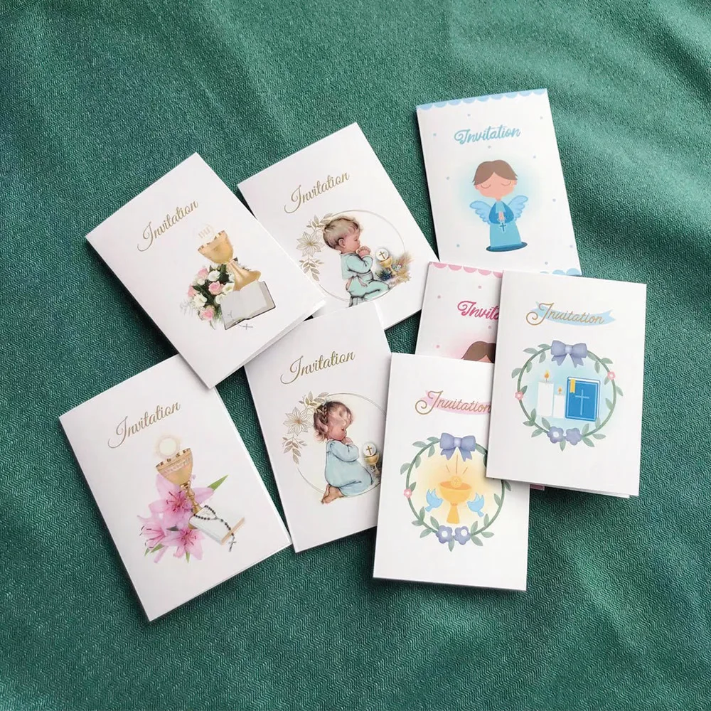 

Baptism Decoration Invitation Cards And Envelopes Reborn Greeting Card Custom Resurrection Christening Wholesale Offers