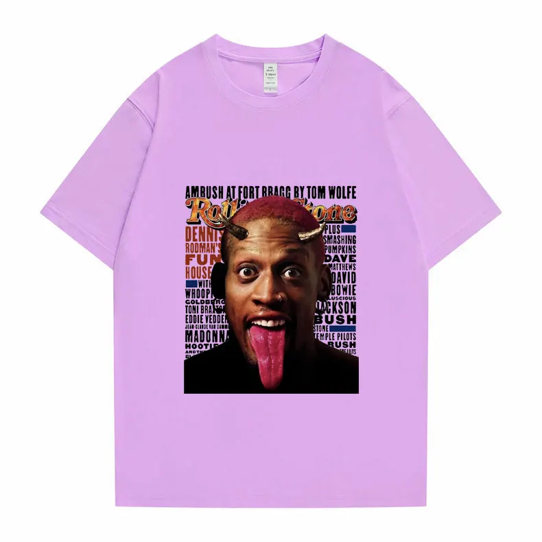 Astroworld Hip Hop Tshirt Dennis Rodman T-shirts Streetwear Men Women Oversized Tee Shirt Boy Basketball T Shirts Short Sleeve images - 6