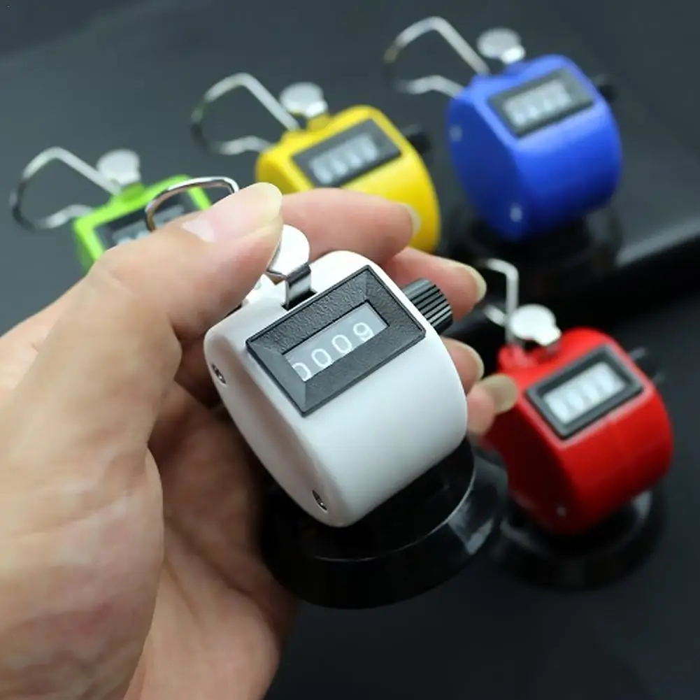 Ручной счетчик кликов 4-значный ручные механические счетчики шагов для