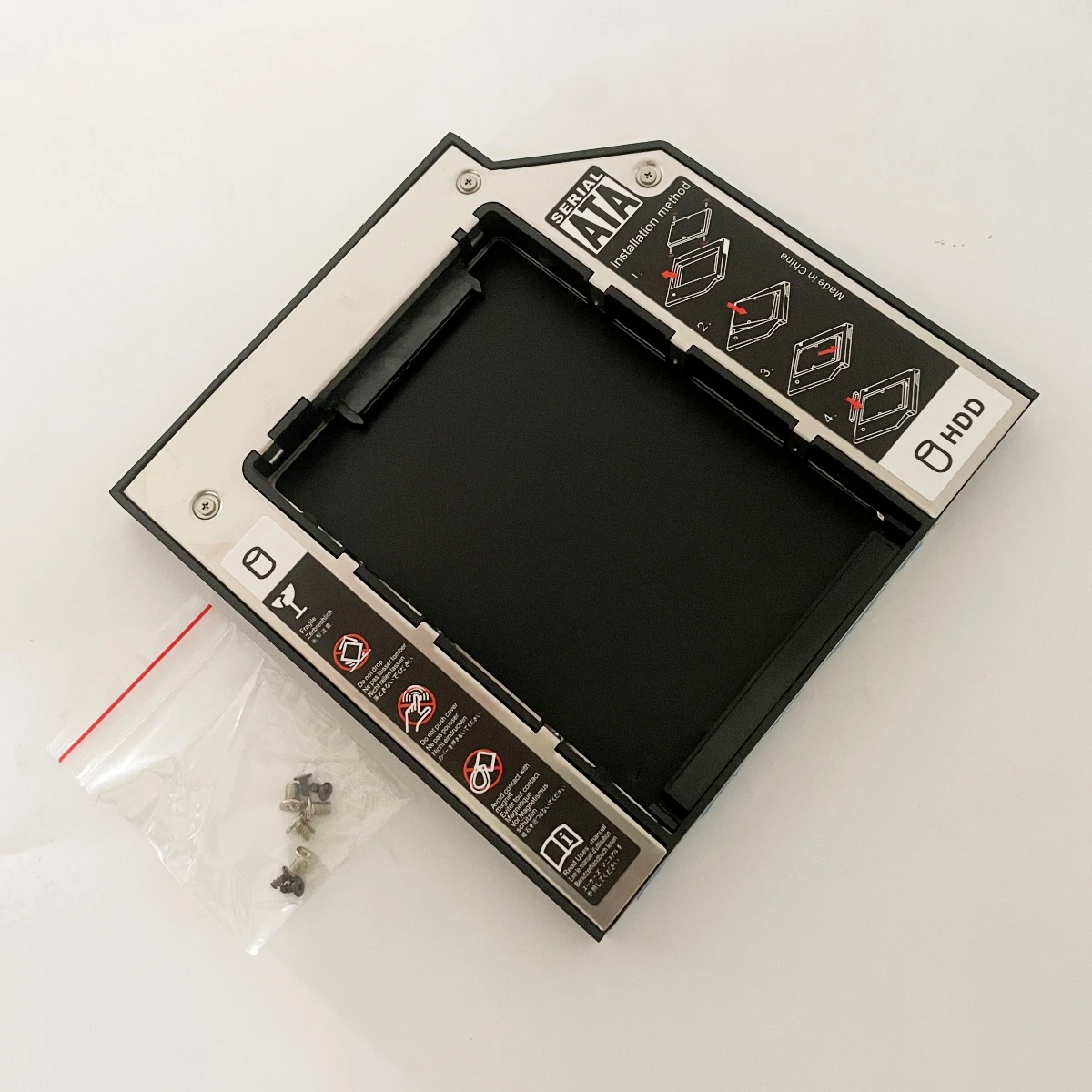 

NIGUDEYANG 2nd 12.7mm IDE to SATA Hard Drive HDD SSD Optical bay Caddy Tray For Dell Inspiron E1405 E1505 E1705 Swap GSA-T21N