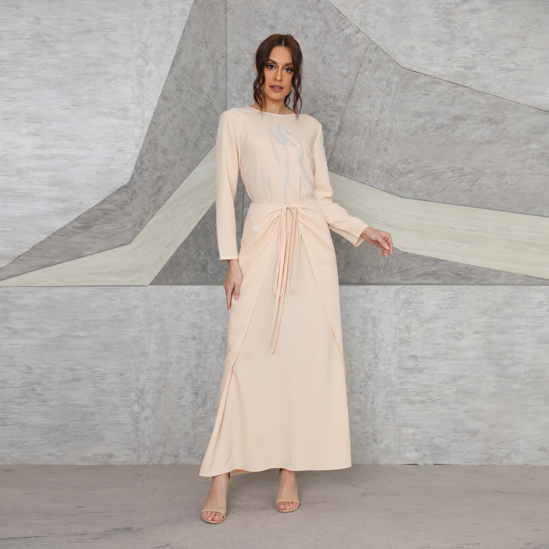 Muslim Sets Robe Femme Musulmane 2022 New Muslim Elegant Three-piece Set Abayas For Women De Moda Musulmana Ensembles