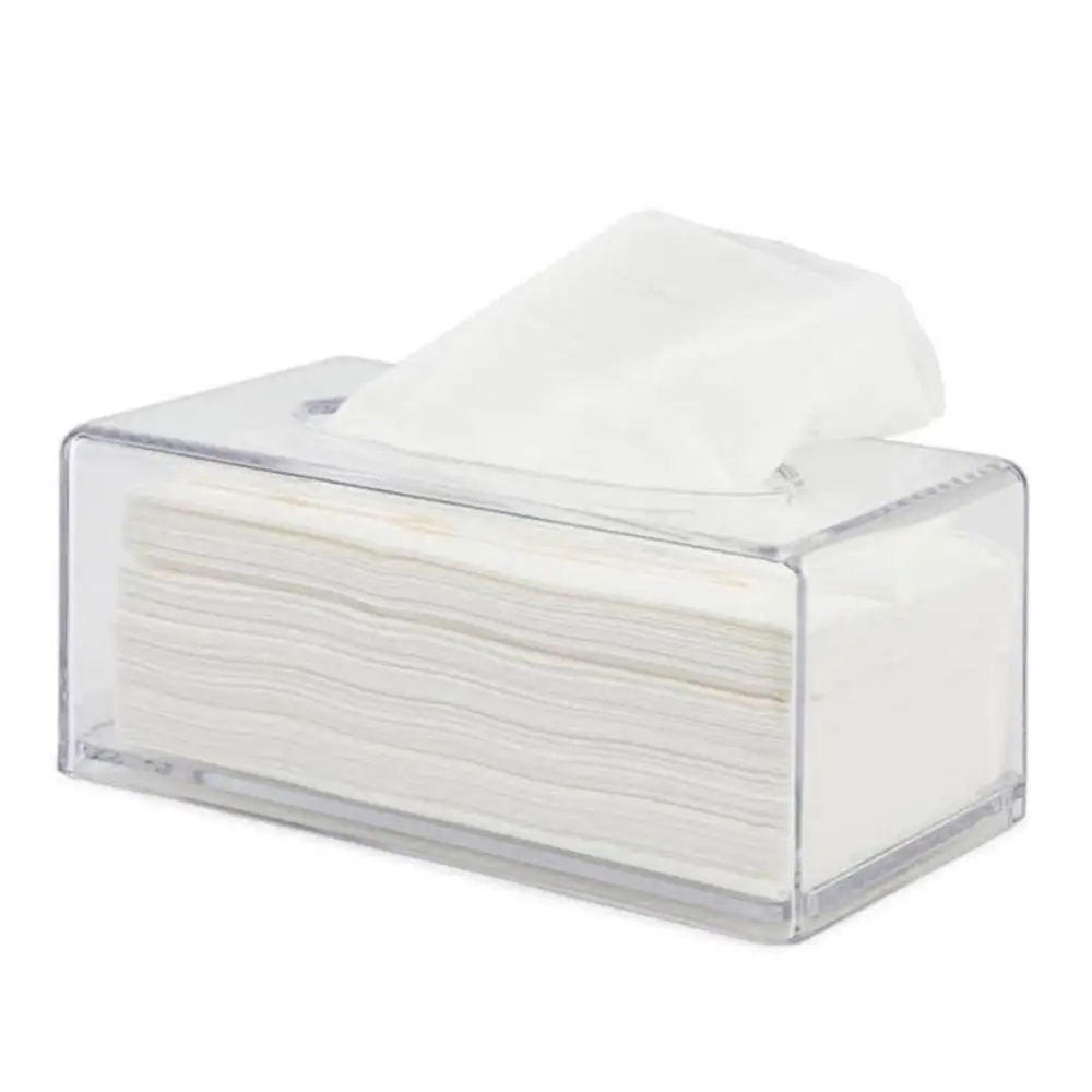 

1Pcs Transparent Tissue Box Large Opening Napkin Holder Durable Living Room Home Organizer Paper Dispenser New