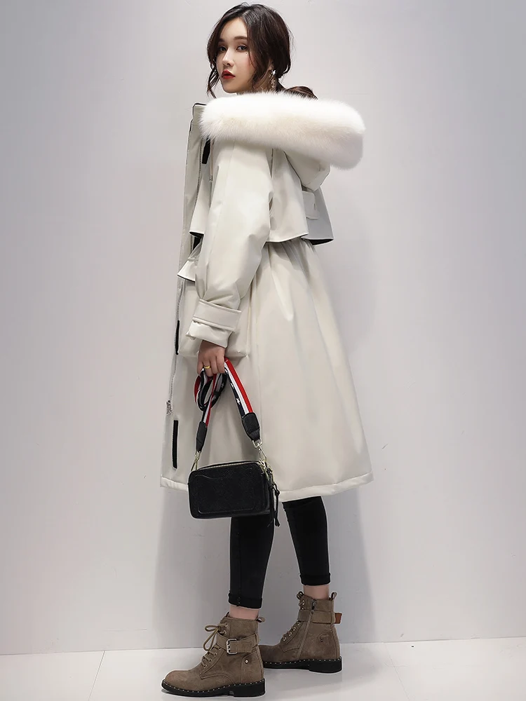 Женский пуховик зимние куртки на 90% белом утином пуху женские парки с воротником