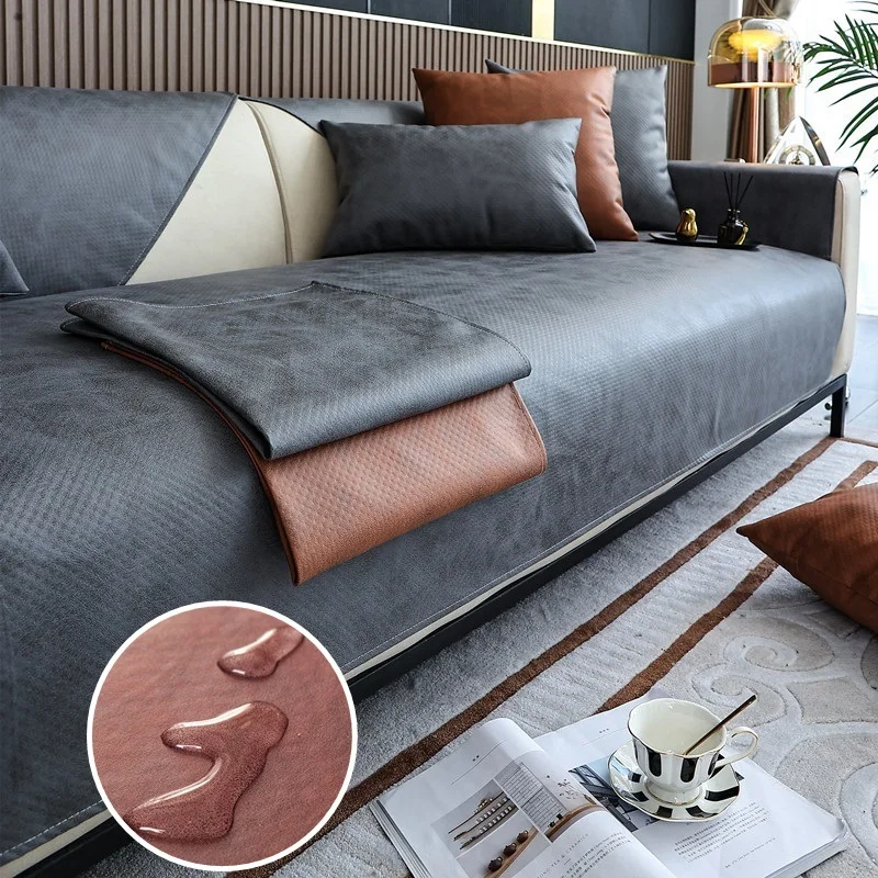 

1 Pc Technology Cloth Sofa Cover Waterproof Anti Cat Scratch Pet Dog Sofa Mat Non-Slip Combination Sofas Towel Home Decoration