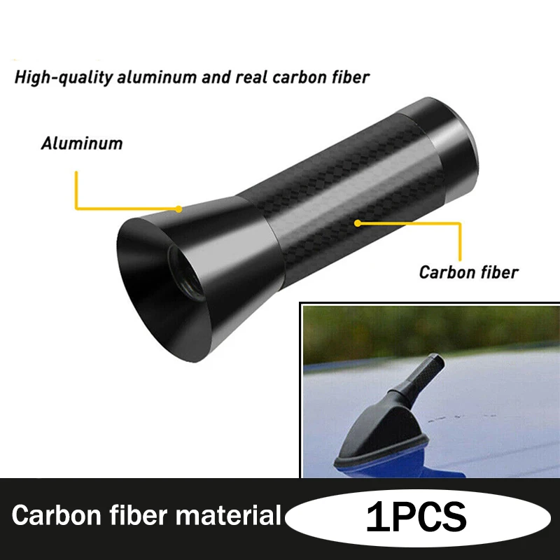 

3.5 Cm Universal Black Carbon Fiber Korte Auto Dak Radioantenne Mini Fm Antenne Voor Fit Bmw Mini Cooper S jcw R55 R56 R57 R60