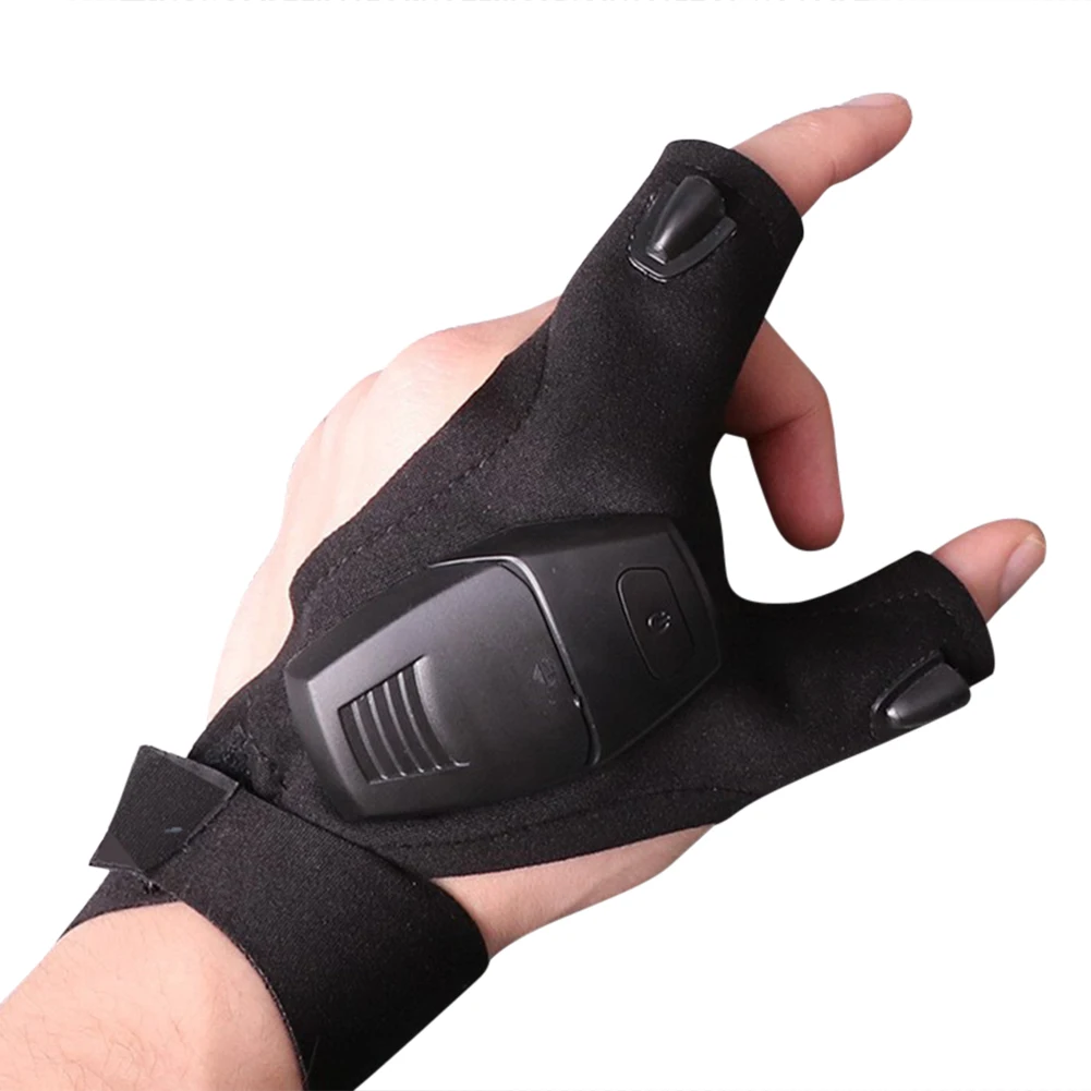 

Универсальные светодиодсветодиодный перчатки для рыбалки, водонепроницаемые дышащие перчатки с полупальцами