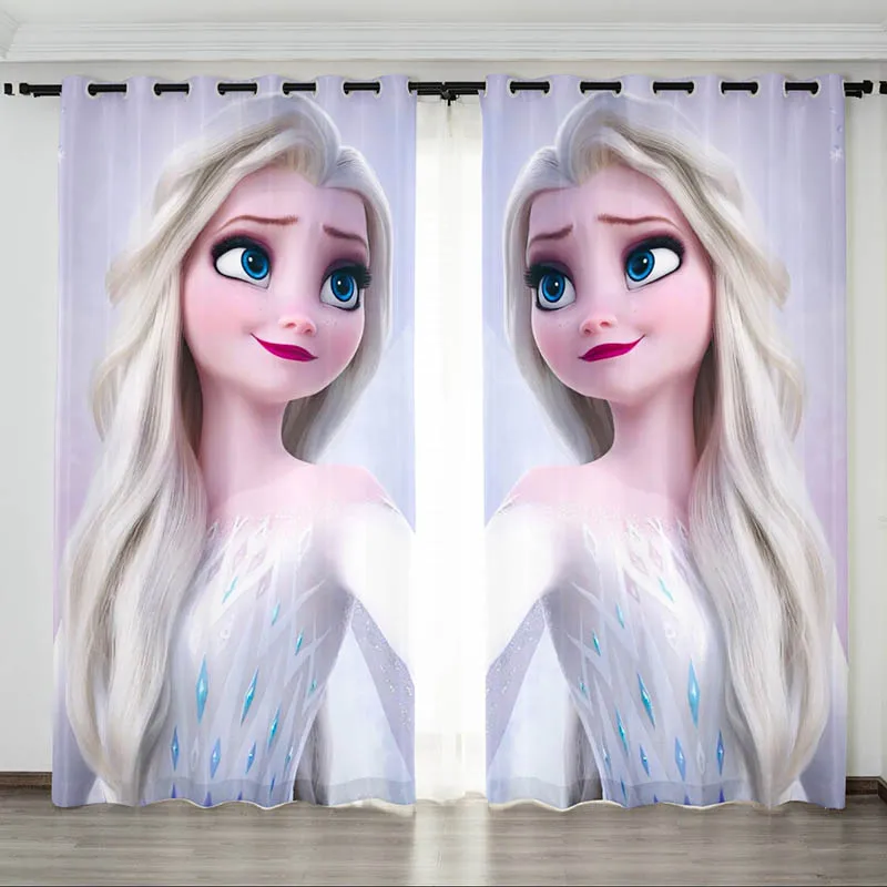 

Disney Frozen Elsa Anna Window Curtain for Living Room Blackout Curtain for Children's Room Custom Curtains Home