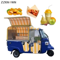 customized outdoor kitchen fast food electric mobile food cart vending cart pizza crepe food truck for sale