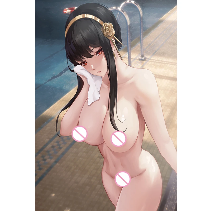 

Print Game Yor Pool Genshin Impact Nude Sexy Girl Art Canvas Poster with Frame Custom 16x24 24x36 Inch Bedroom Home Wall Picture