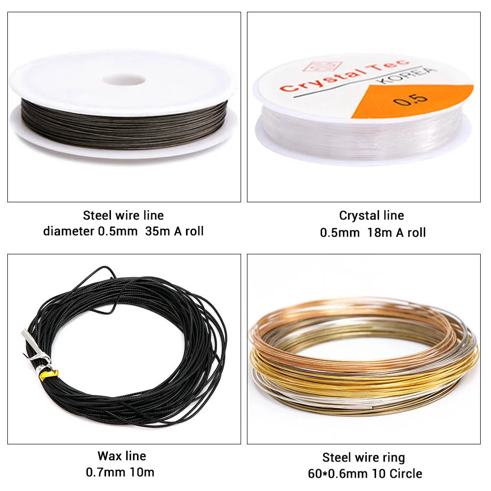 Alloy Accessories Jewelry Findings Set Lobster Clasp Open Jump Rings Tools Box Earring Making Kit  DIY Jewelry Making Supplies