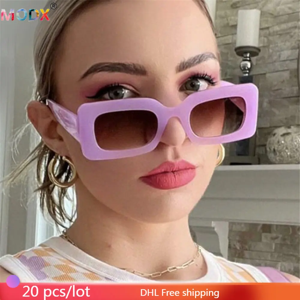 

20 PCS Wholesale Sunglasses Women Candy Color Sun Glasses Casual Leopard Eyeglasses Square Framed Shades Outdoor Eyewear 9092