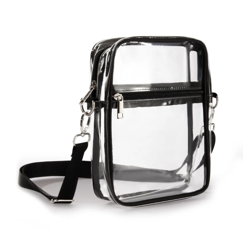 

Clear Messenger Bag Work Business Travel Shoulder Crossbody Bags with Adjustable Strap for Men Women