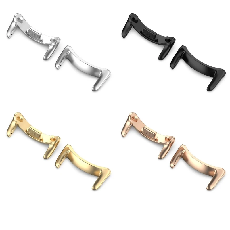 

For Mi Band 8 Watch Metal Link Adapter Head Grain Attachment Replacement Strap Connector Wristband Bracelet Accessory 2x